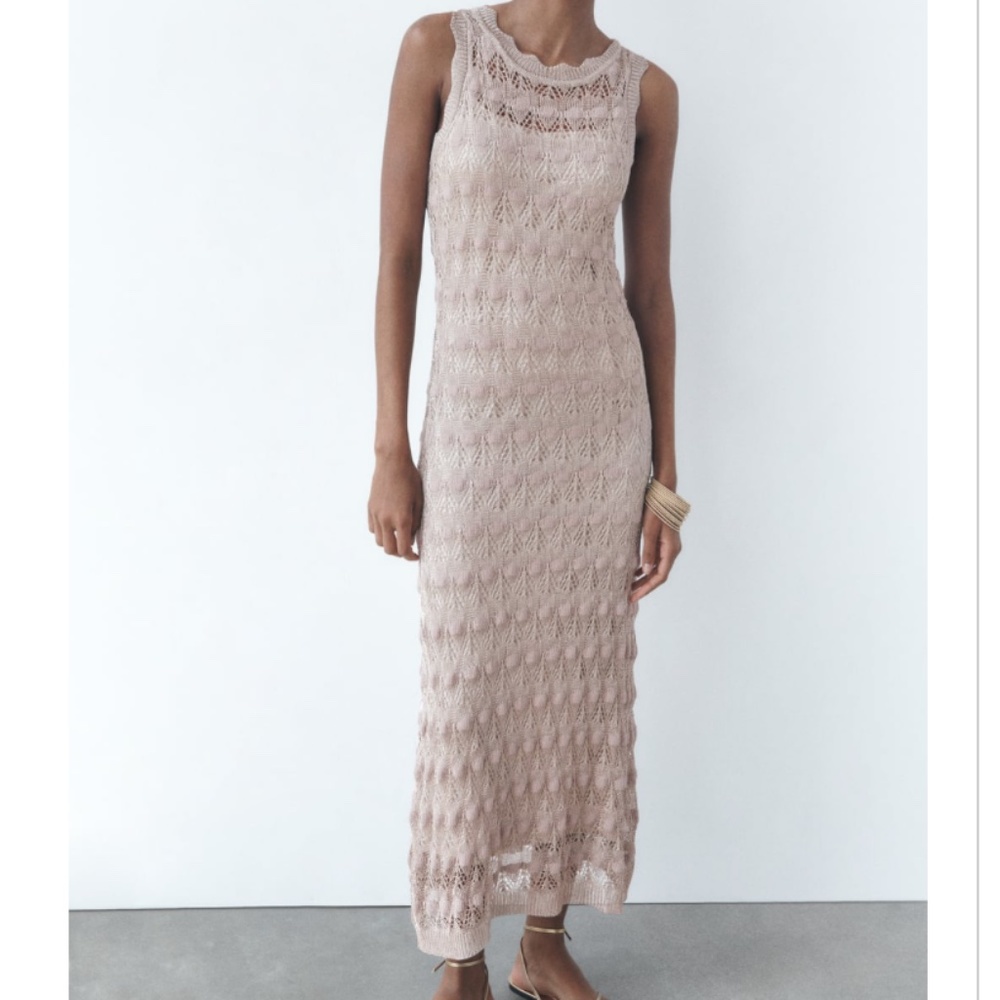Zara Metallic Knit Dress